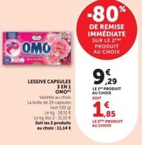 LESSIVE CAPSULES 3 EN 1 OMO
