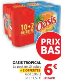 OASIS TROPICAL Le pack de 10 boîtes + 2 OFFERTES
