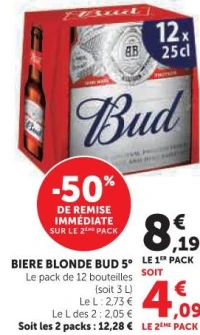 BIERE BLONDE BUD 5°