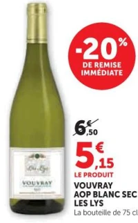 VOUVRAY AOP BLANC SEC LES LYS