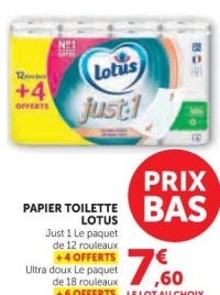 PAPIER TOILETTE LOTUS Just 1
