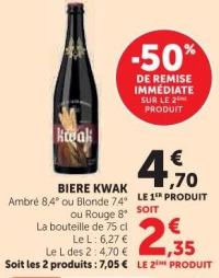 BIERE KWAK (Ambré, Blonde ou Rouge)