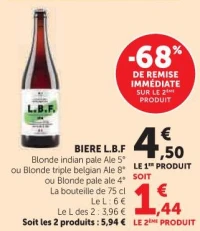 BIERE L.B.F (Blonde IPA, Triple Belgian Ale ou Pale Ale)
