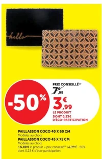 PAILLASSON COCO 45 X 75 CM