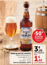 BIERE BLANCHE 3 MONTS Brassin de Printemps 5°