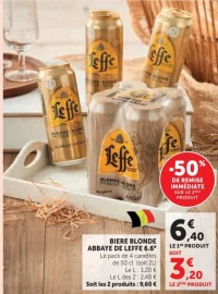 BIERE BLONDE ABBAYE DE LEFFE 6.6°