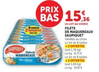 Filets de Maquereaux Saupiquet (Variétés au choix)