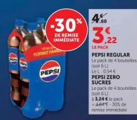 PEPSI REGULAR ou PEPSI ZERO SUCRES