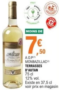 Monbazillac Terrasses d'Autan 75 cl