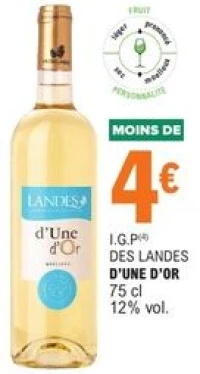 I.G.P des Landes d'Une d'Or