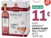 A.O.P Bordeaux Chantet Blanet Bag in Box 3 L