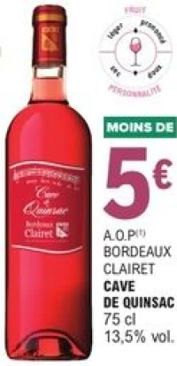 A.O.P Bordeaux Clairet Cave de Quinsac