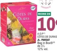 A.O.P Côtes de Duras JL. Parsat Bag in Box 3 L