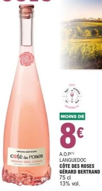 A.O.P LANGUEDOC CÔTE DES ROSES GÉRARD BERTRAND