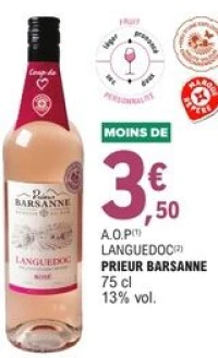 A.O.P LANGUEDOC PRIEUR BARSANNE