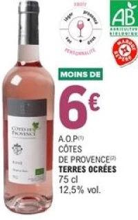 A.O.P Côtes de Provence Terres Ocrées Bio