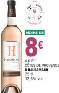 A.O.P CÔTES DE PROVENCE H HAUSSMANN