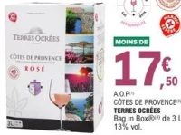 CÔTES DE PROVENCE TERRES OCRÉES Bag in Box 3 L