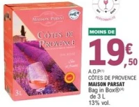 CÔTES DE PROVENCE MAISON PARSAT Bag in Box 3 L