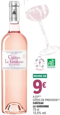 CÔTES DE PROVENCE CHÂTEAU LA GORDONNE 75 cl