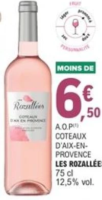 A.O.P Coteaux d'Aix-en-Provence Les Rozallées 75 cl