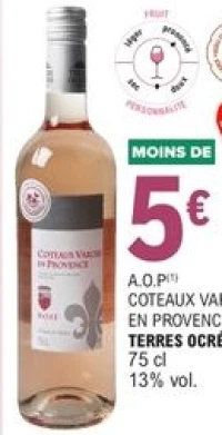 A.O.P Coteaux Varois en Provence Terres Ocrées 75 cl