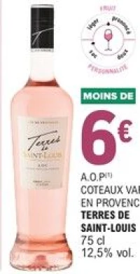 A.O.P Coteaux Varois en Provence Terres de Saint-Louis 75 cl