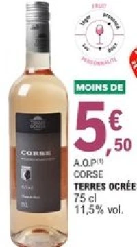 A.O.P CORSE TERRES OCRÉES 75 cl