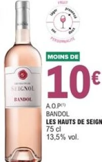A.O.P BANDOL LES HAUTS DE SEIGNOL 75 cl