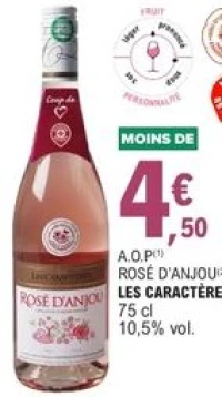 A.O.P Rosé d'Anjou Les Caractères