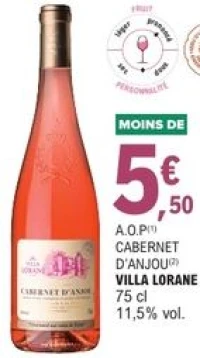 A.O.P Cabernet d'Anjou Villa Lorane