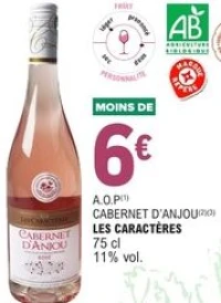 A.O.P Cabernet d'Anjou Les Caractères Bio