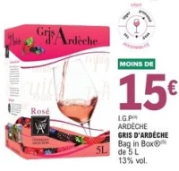 I.G.P Ardèche Gris d'Ardèche Bag in Box 5 L