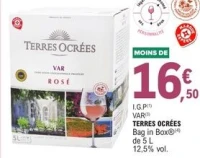 Vin Rosé Var Terres Ocrées Bag in Box 5 L
