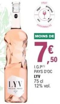 I.G.P Pays d'Oc LYV 75 cl