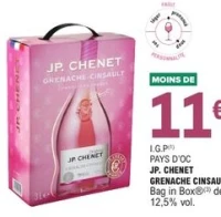 I.G.P Pays d'Oc JP. Chenet Grenache Cinsault Bag in Box 3 L