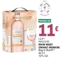 I.G.P Pays d'Oc Roche Mazet Cinsault Grenache Bag in Box 3 L