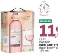 I.G.P Pays d'Oc Roche Mazet Syrah Bag in Box 3 L