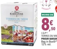 I.G.P Terres du Midi Prieur Barsanne Bag in Box de 3 L