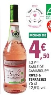 I.G.P Sable de Camargue Rives & Terrasses Bio 75 cl