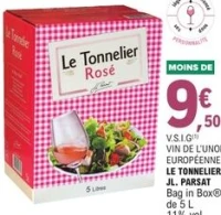 Vin de l'Union Européenne Le Tonnelier JL. Parsat Bag in Box 5L