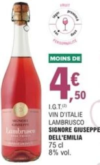 Vin d'Italie Lambrusco Signore Giuseppe Dell'Emilia