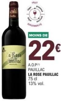A.O.P Pauillac La Rose Pauillac