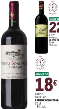 A.O.P Pauillac Prieuré Bonnefond