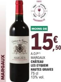 A.O.P Margaux Château Les Eyquem Hautes Graves