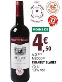 A.O.P Médoc Chantet Blanet