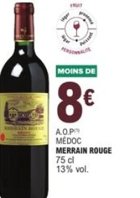 A.O.P Médoc Merrain Rouge