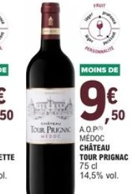 A.O.P Médoc Château Tour Prignac