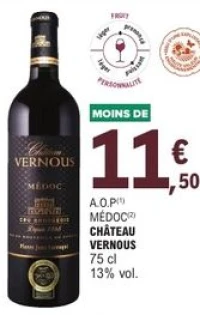 A.O.P MÉDOC CHÂTEAU VERNOUS 75 cl