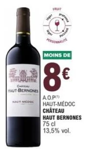 A.O.P HAUT-MÉDOC CHÂTEAU HAUT BERNONES 75 cl